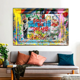 ChandeliersDecor.com-Banksy Wall Poster-Dream Big Dreams Banksy Art - Inspirational Graffiti Gift