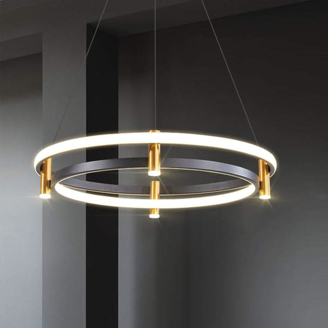 Dual Ring LED Chandelier: Exquisite Lighting Fixture-ChandeliersDecor.com