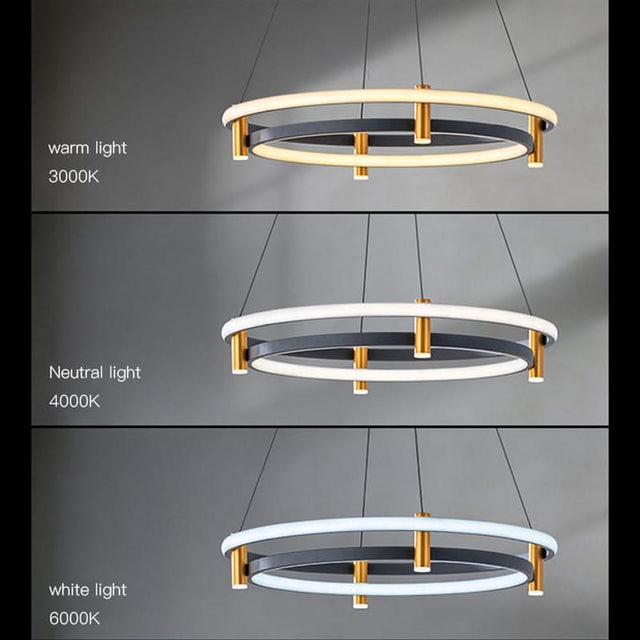 Dual Ring LED Chandelier: Exquisite Lighting Fixture-ChandeliersDecor.com