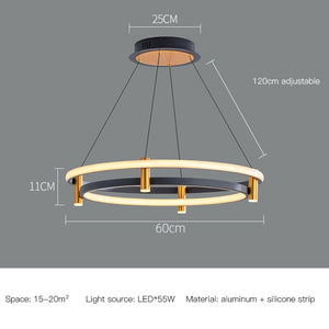 ChandeliersDecor.com-Chandeliers-Dual Ring LED Chandelier: Exquisite Lighting Fixture