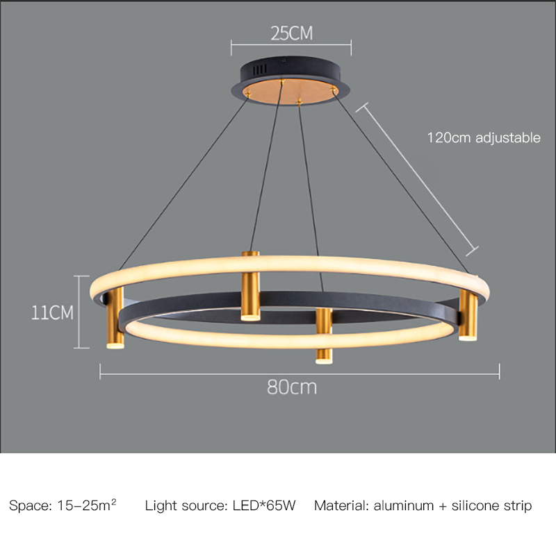 ChandeliersDecor.com-Chandeliers-Dual Ring LED Chandelier: Exquisite Lighting Fixture