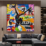 ChandeliersDecor.com-Wall Posters-Duffy Duck Graffiti Canvas Wall Art