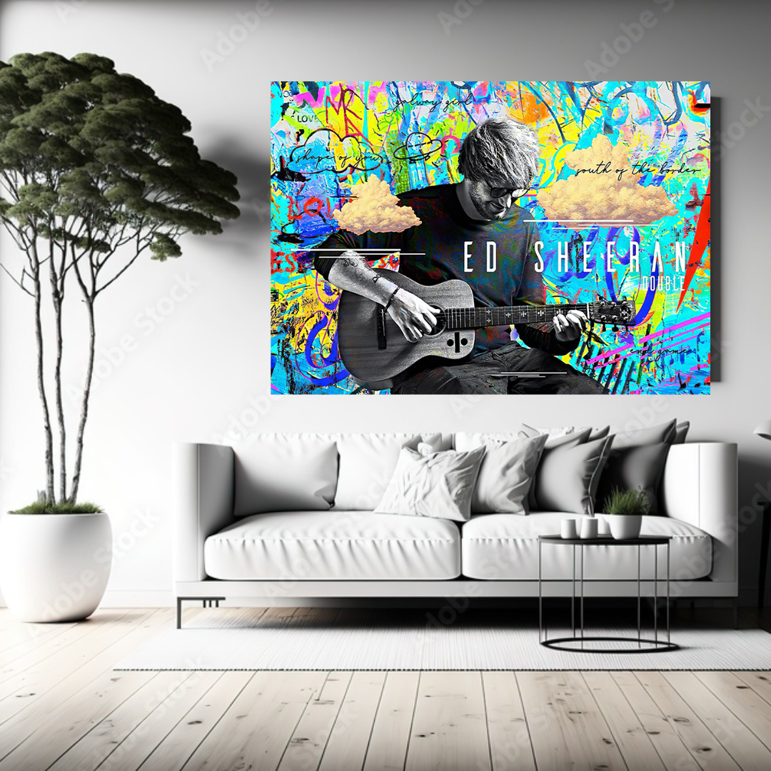 ChandeliersDecor.com-Wall Posters-Ed Sheeran Singer Canvas Wall Art