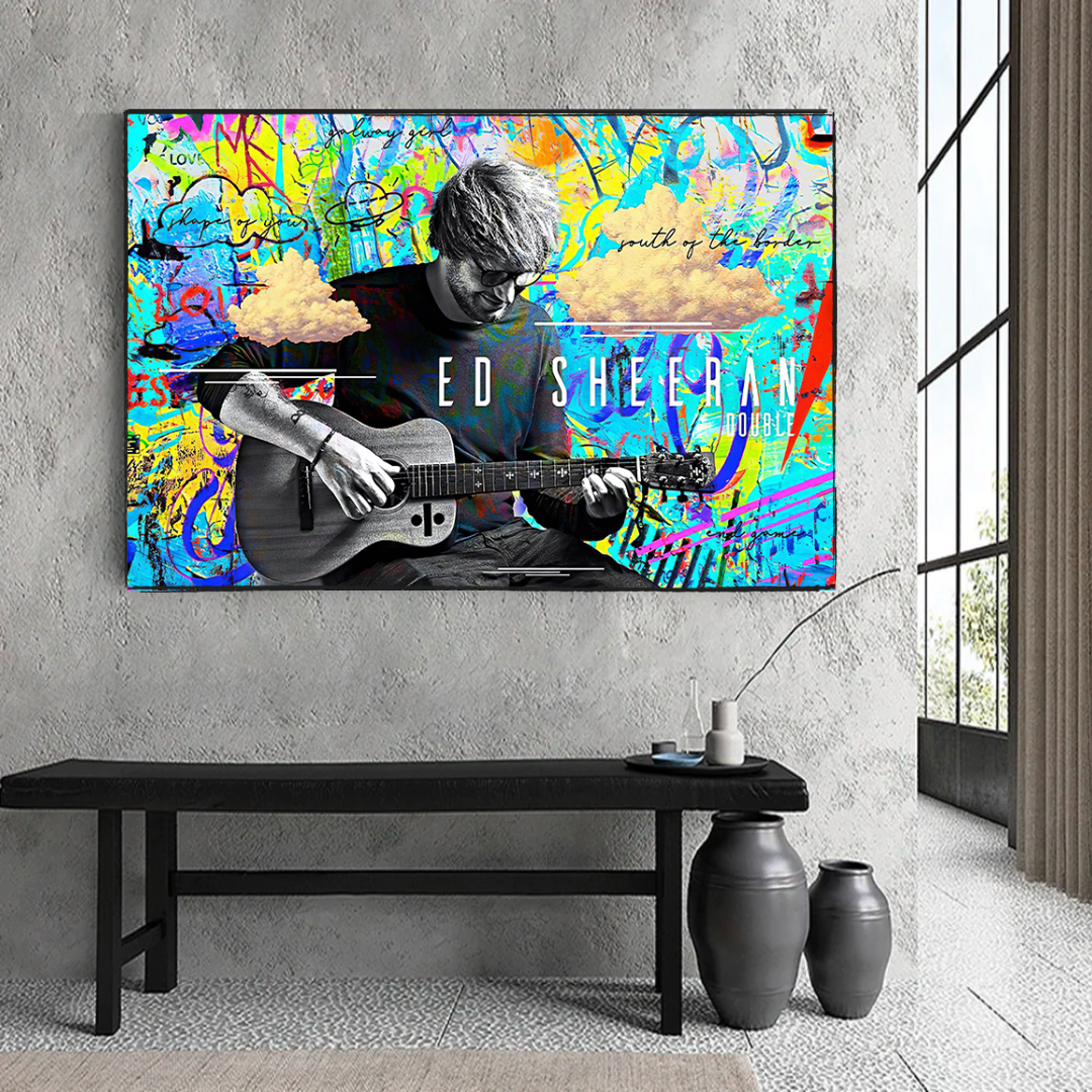 ChandeliersDecor.com-Wall Posters-Ed Sheeran Singer Canvas Wall Art