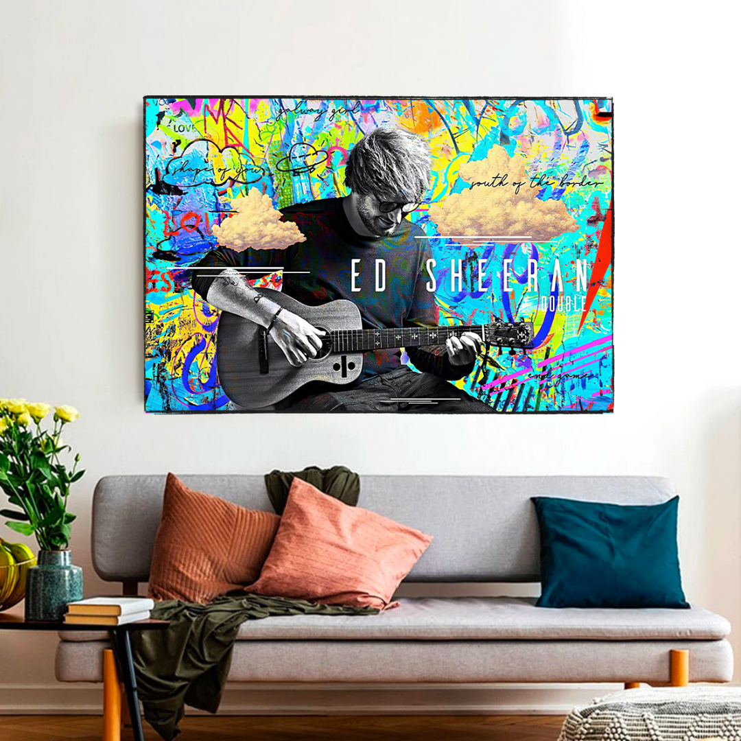 ChandeliersDecor.com-Wall Posters-Ed Sheeran Singer Canvas Wall Art