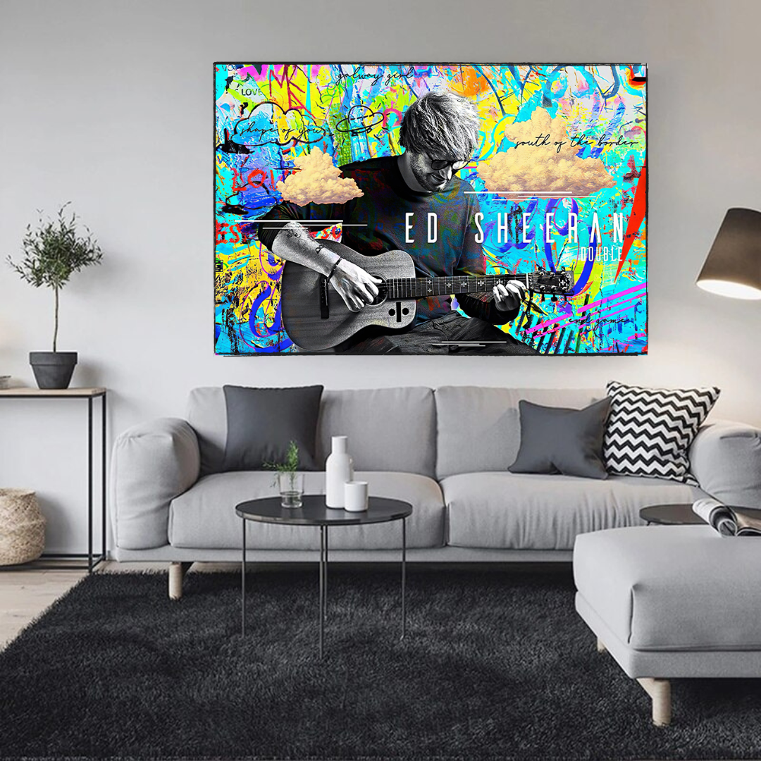 ChandeliersDecor.com-Wall Posters-Ed Sheeran Singer Canvas Wall Art
