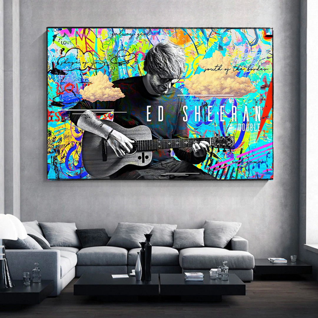 ChandeliersDecor.com-Wall Posters-Ed Sheeran Singer Canvas Wall Art