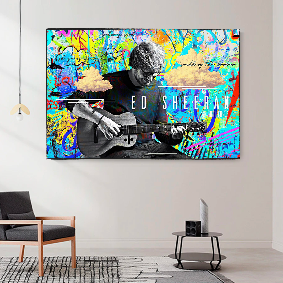 ChandeliersDecor.com-Wall Posters-Ed Sheeran Singer Canvas Wall Art