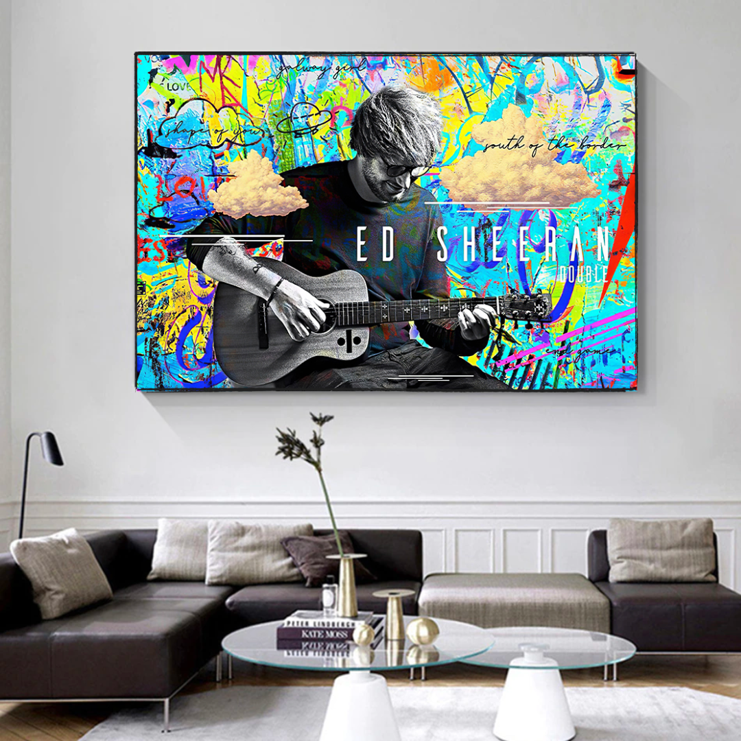 ChandeliersDecor.com-Wall Posters-Ed Sheeran Singer Canvas Wall Art
