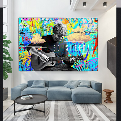 ChandeliersDecor.com-Wall Posters-Ed Sheeran Singer Canvas Wall Art