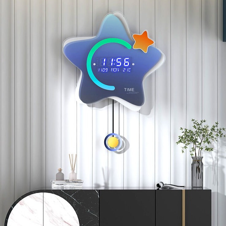 ChandeliersDecor.com-Wall Clocks-Electronic Star Wall Clock