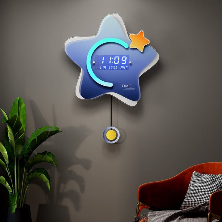 ChandeliersDecor.com-Wall Clocks-Electronic Star Wall Clock