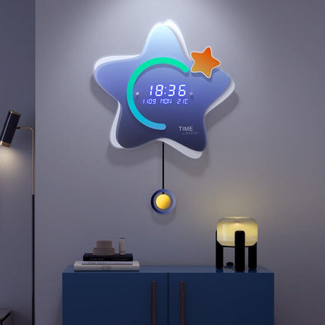 ChandeliersDecor.com-Wall Clocks-Electronic Star Wall Clock
