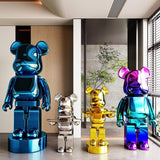 ChandeliersDecor.com-Bearbrick Statues-Electroplating Multicolour Bearbrick Statue Large