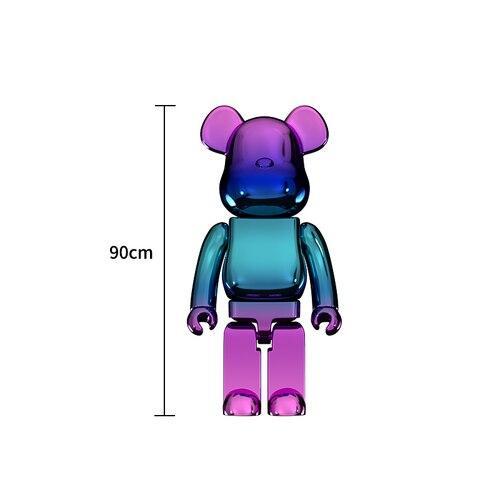 ChandeliersDecor.com-Bearbrick Statues-Electroplating Multicolour Bearbrick Statue Large