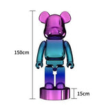 ChandeliersDecor.com-Bearbrick Statues-Electroplating Multicolour Bearbrick Statue Large
