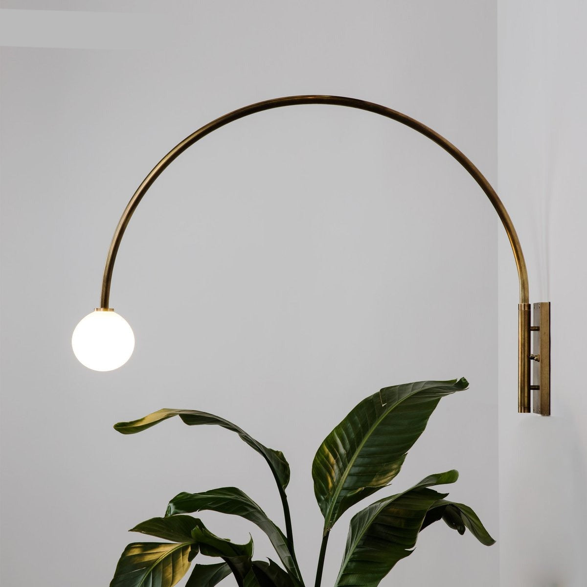ChandeliersDecor.com-Wall Lights-Elegant Gold Arched LED Wall Sconce - Illuminate in Style