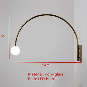 ChandeliersDecor.com-Wall Lights-Elegant Gold Arched LED Wall Sconce - Illuminate in Style