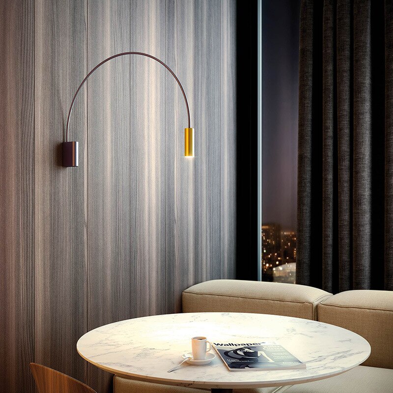 ChandeliersDecor.com-Wall Lights-Elegant Gold Arched LED Wall Sconce - Illuminate in Style