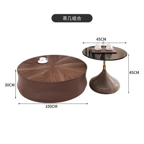 ChandeliersDecor.com-Coffee Tables-Elegant Sold Wood Corner Coffee Table with Storage