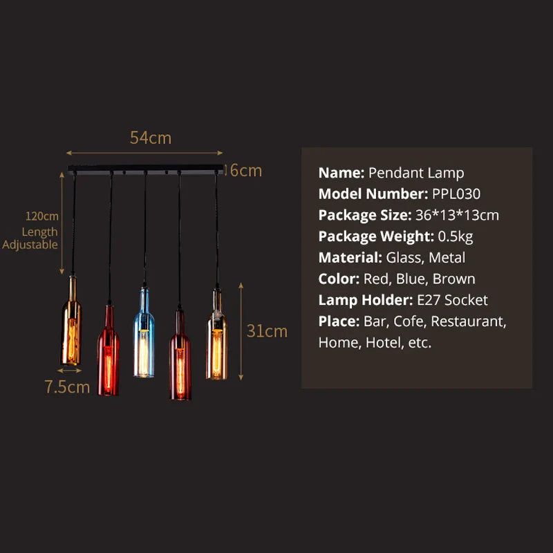 ChandeliersDecor.com-Pendant Lights-Elevate Your Decor with the Wine Bottle Creative LED Pendant Light