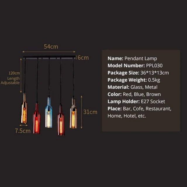Elevate Your Decor with the Wine Bottle Creative LED Pendant Light-ChandeliersDecor.com