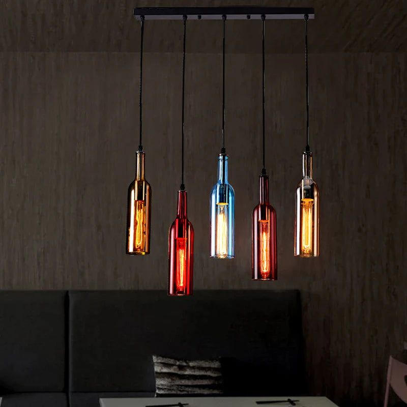 ChandeliersDecor.com-Pendant Lights-Elevate Your Decor with the Wine Bottle Creative LED Pendant Light