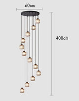 ChandeliersDecor.com-Staircase Chandelier-Elevate Your Space with the Acrylic Crystal Staircase Chandelier Lighting
