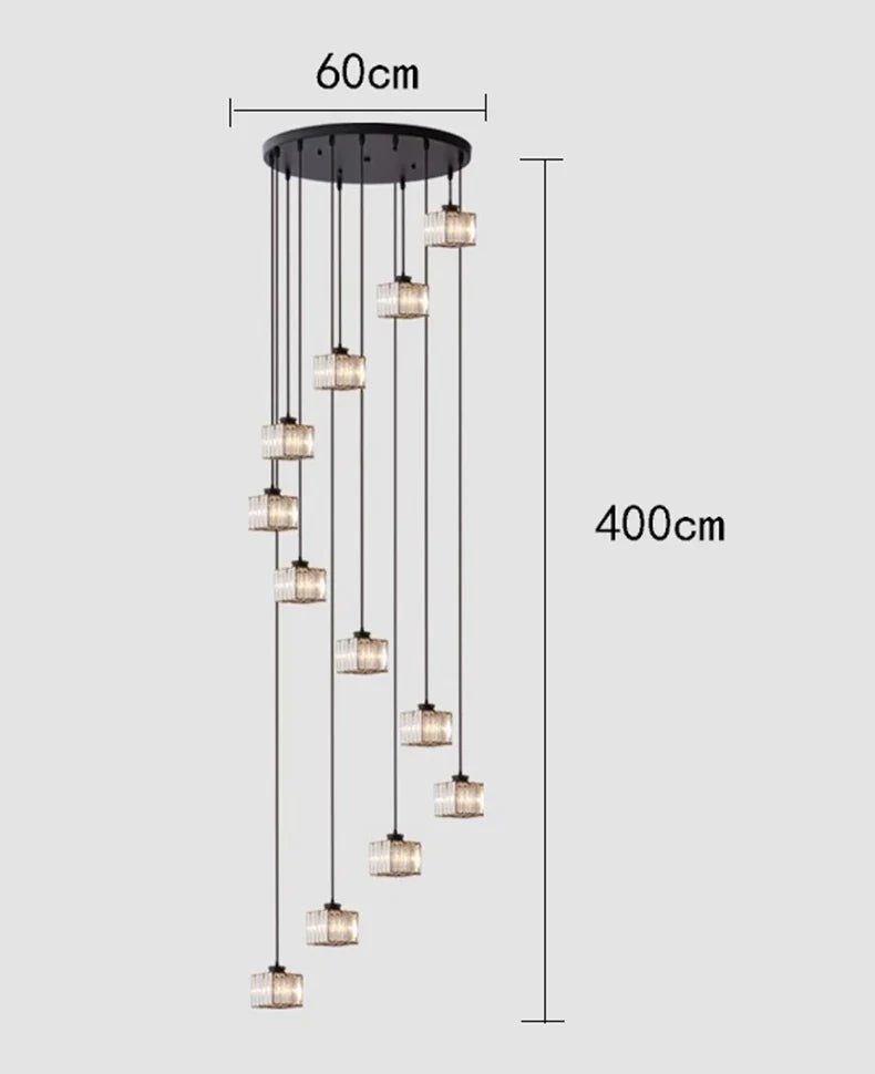 ChandeliersDecor.com-Staircase Chandelier-Elevate Your Space with the Acrylic Crystal Staircase Chandelier Lighting