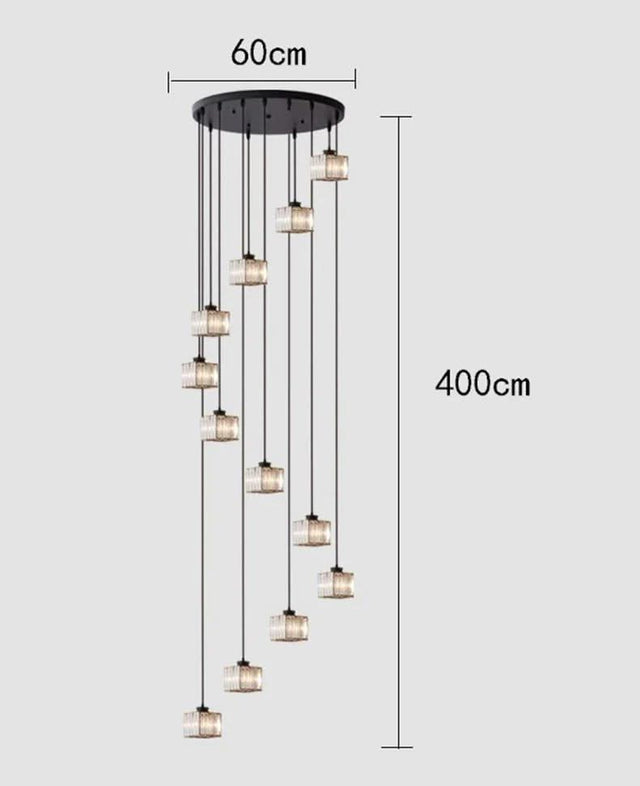 Acrylic Crystal Staircase Chandelier Lighting-ChandeliersDecor.com