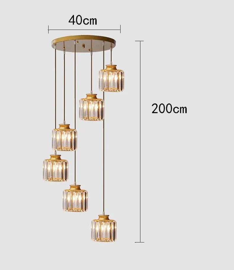 ChandeliersDecor.com-Staircase Chandelier-Elevate Your Space with the Acrylic Crystal Staircase Chandelier Lighting