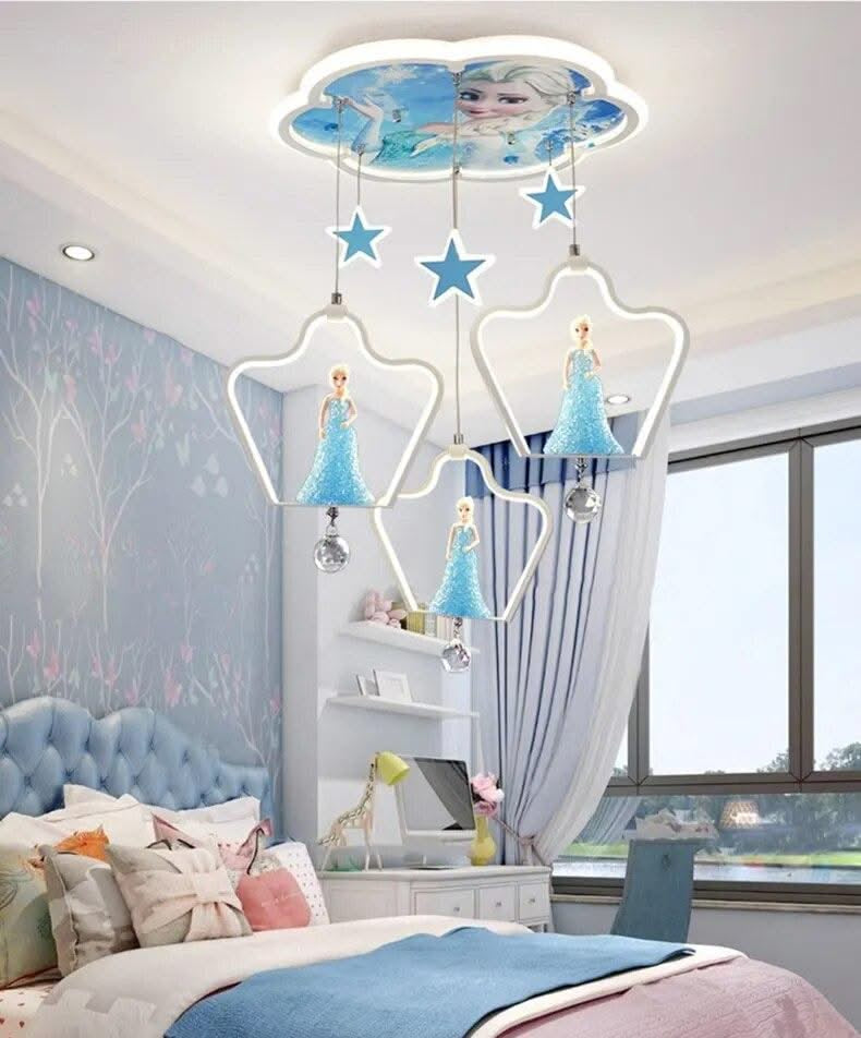 ChandeliersDecor.com-Kids Room Nursery Lighting-Elsa Girls Room Lighting - Kids Nursery Lighting