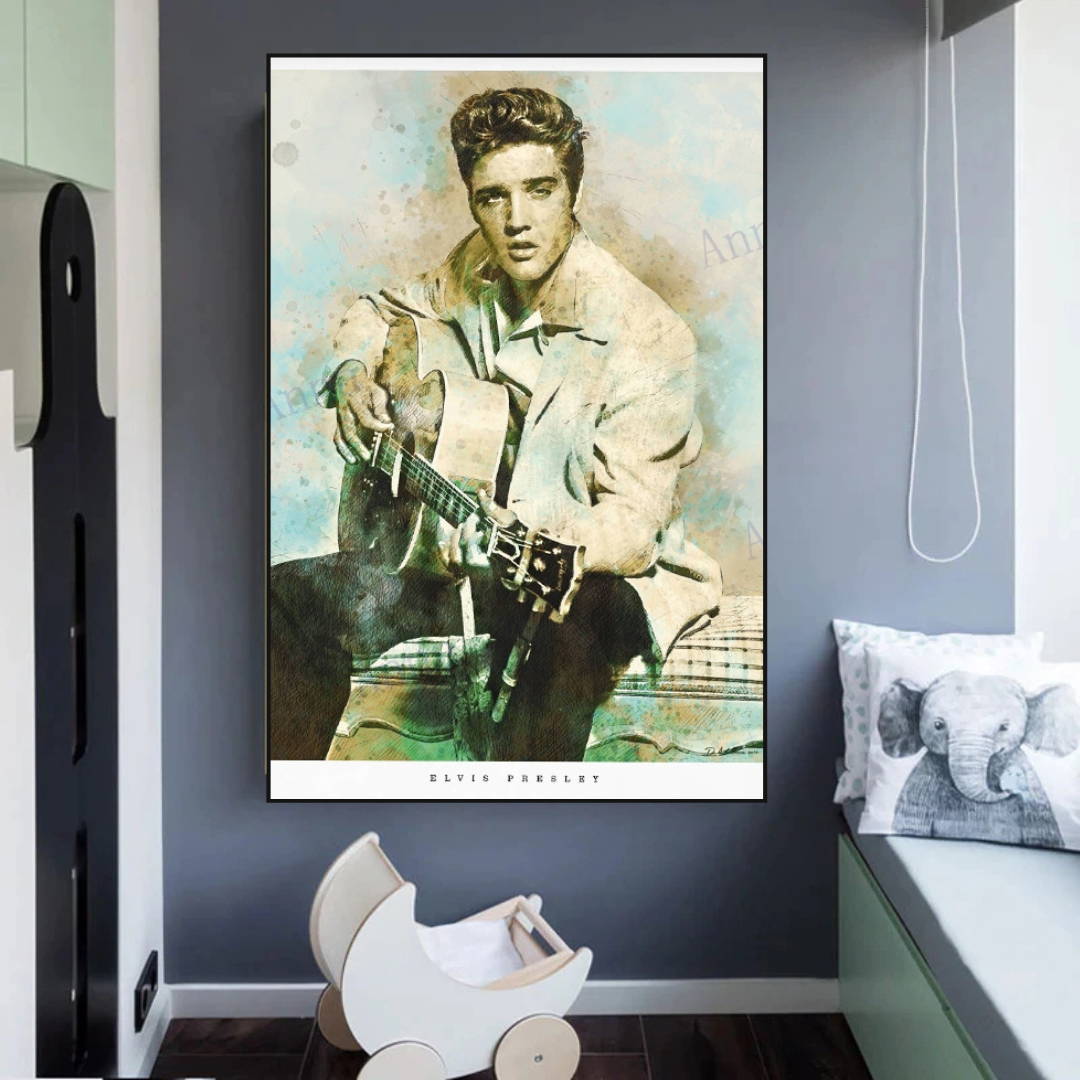 ChandeliersDecor.com-Musicians Wall Art-Elvis Poster - Find The Perfect Wall Art