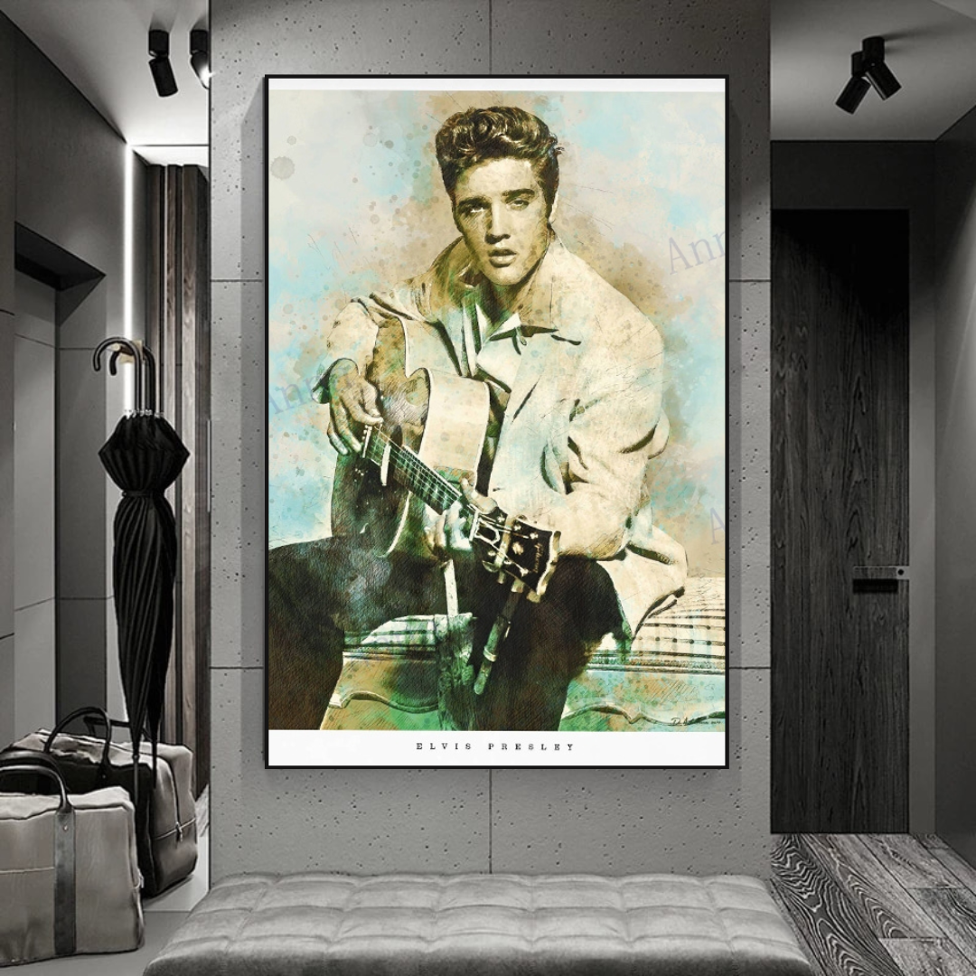 ChandeliersDecor.com-Musicians Wall Art-Elvis Poster - Find The Perfect Wall Art