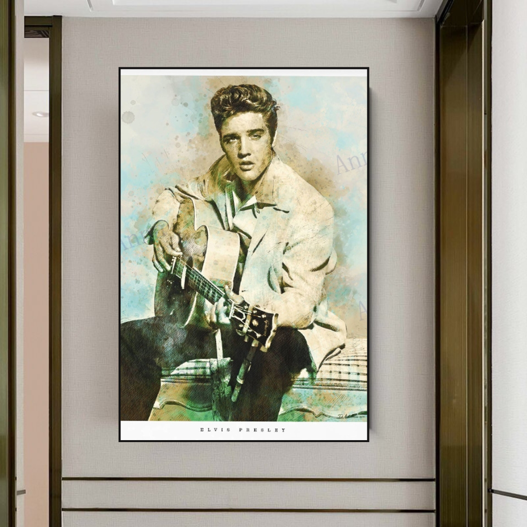ChandeliersDecor.com-Musicians Wall Art-Elvis Poster - Find The Perfect Wall Art