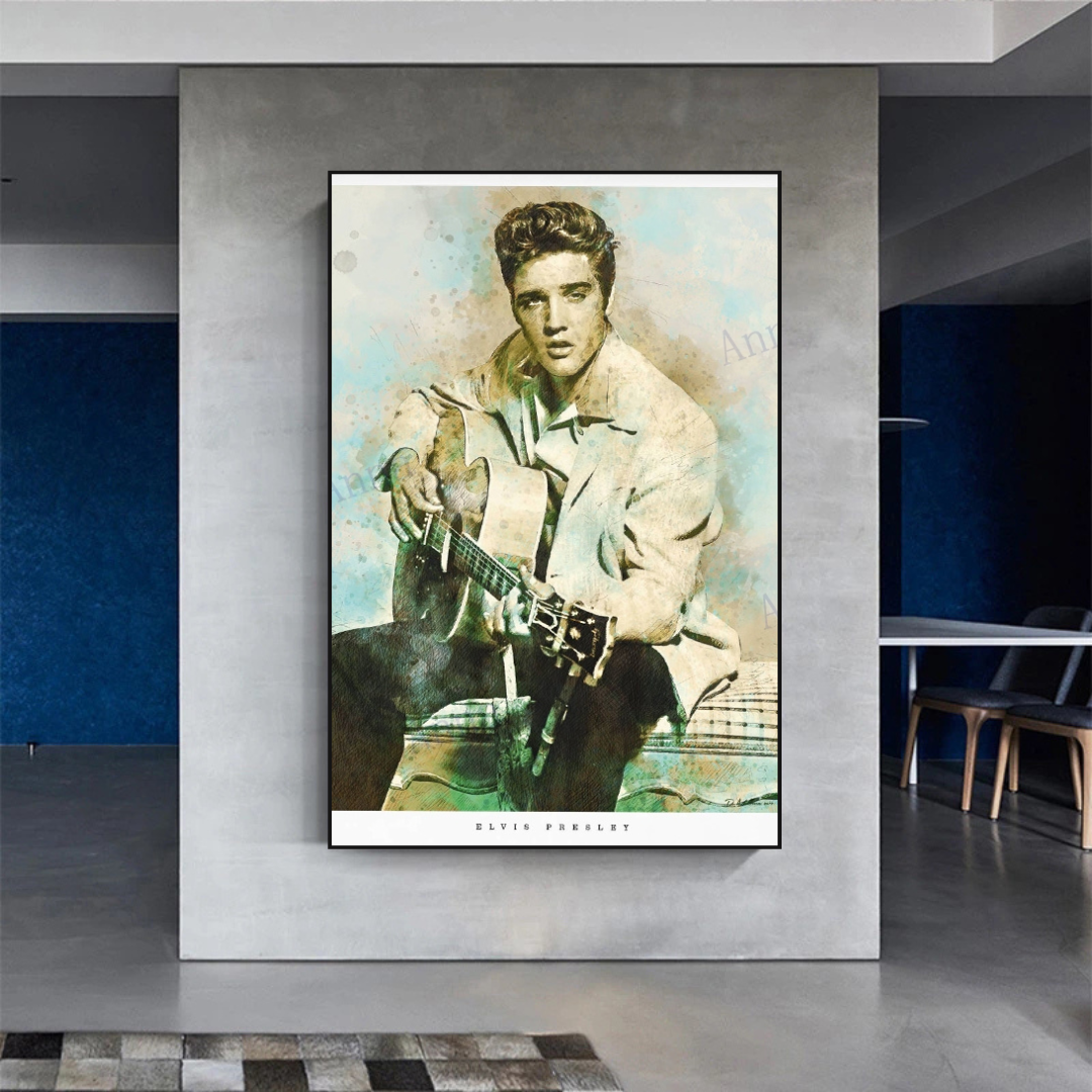 ChandeliersDecor.com-Musicians Wall Art-Elvis Poster - Find The Perfect Wall Art