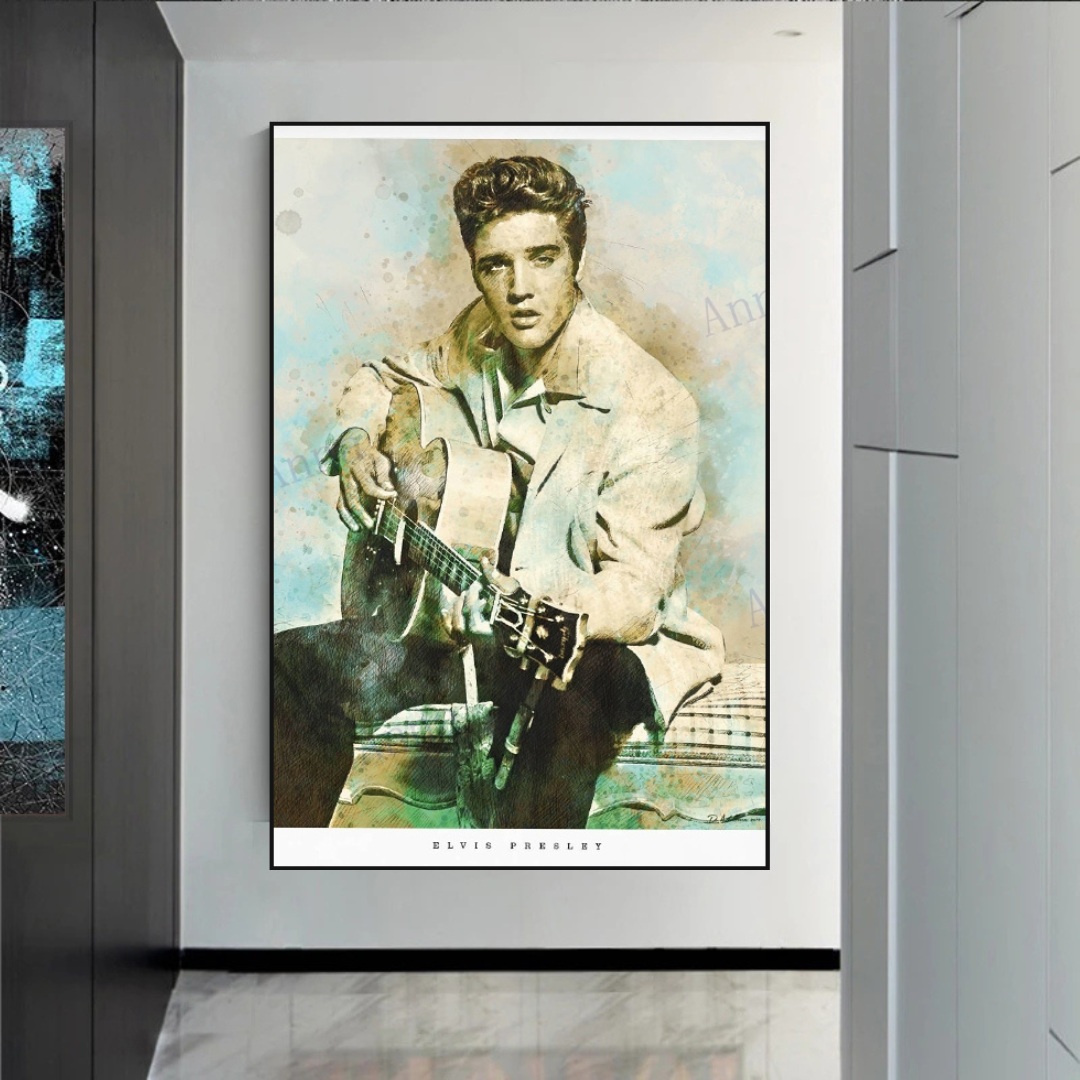 ChandeliersDecor.com-Musicians Wall Art-Elvis Poster - Find The Perfect Wall Art