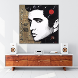 ChandeliersDecor.com-Musicians Wall Art-Elvis Presley Art: Suspicious Minds Canvas Wall Art