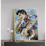 ChandeliersDecor.com-Musicians Wall Art-Elvis Presley Singer Portrait Abstract Magazine Wall Art