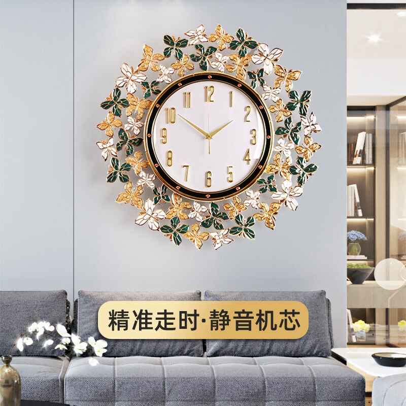 ChandeliersDecor.com-Wall Clocks-Enamel Butterfly Wall Clock