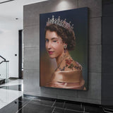 ChandeliersDecor.com-Wall Posters-England Queen Wink Canvas Wall Art
