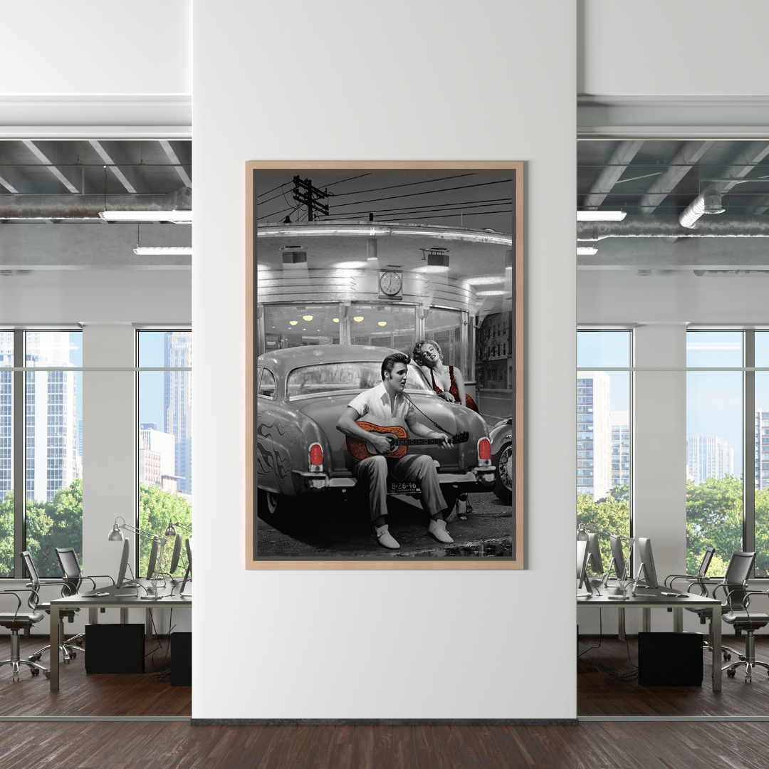 ChandeliersDecor.com-Wall Posters-Enjoying the Ride: Elvis and Marilyn Poster