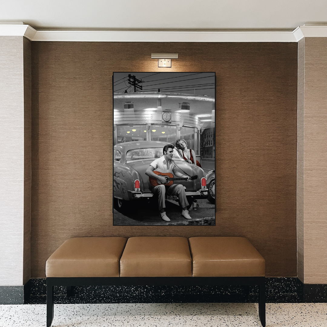 ChandeliersDecor.com-Wall Posters-Enjoying the Ride: Elvis and Marilyn Poster