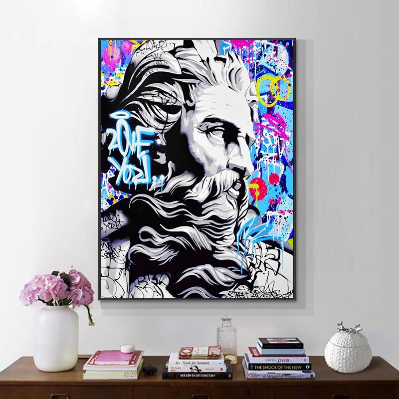 ChandeliersDecor.com-Wall Posters-Exquisite Zeus Canvas Art - Striking Masterpiece for Home Dcor
