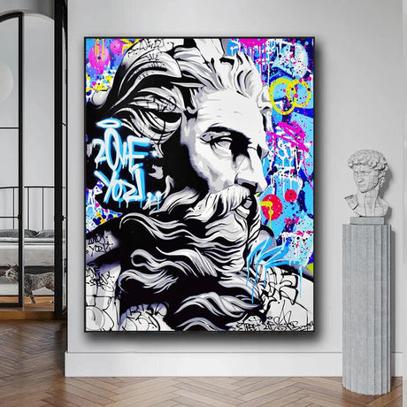 ChandeliersDecor.com-Wall Posters-Exquisite Zeus Canvas Art - Striking Masterpiece for Home Dcor