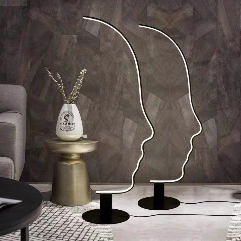 ChandeliersDecor.com-Floor Lamp-Face Arch Lamp - Illuminate Your Space with Style