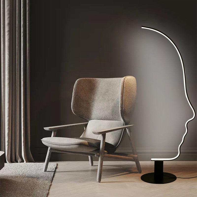 ChandeliersDecor.com-Floor Lamp-Face Arch Lamp - Illuminate Your Space with Style