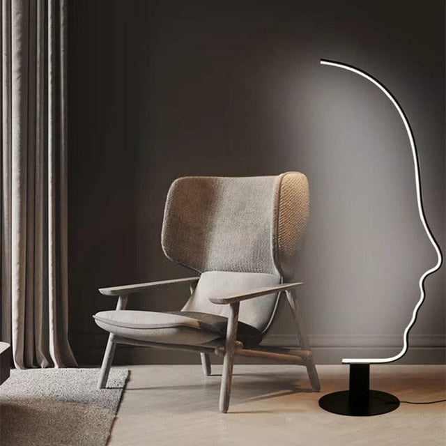 ChandeliersDecor.com-Floor Lamp-Face Arch Lamp - Illuminate Your Space with Style