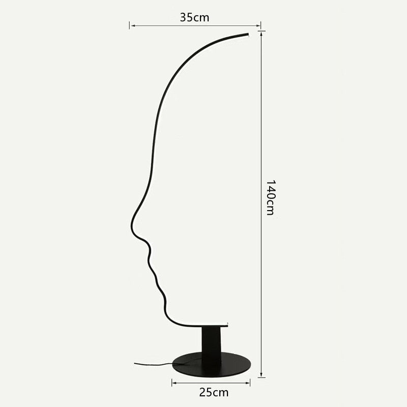 ChandeliersDecor.com-Floor Lamp-Face Arch Lamp - Illuminate Your Space with Style