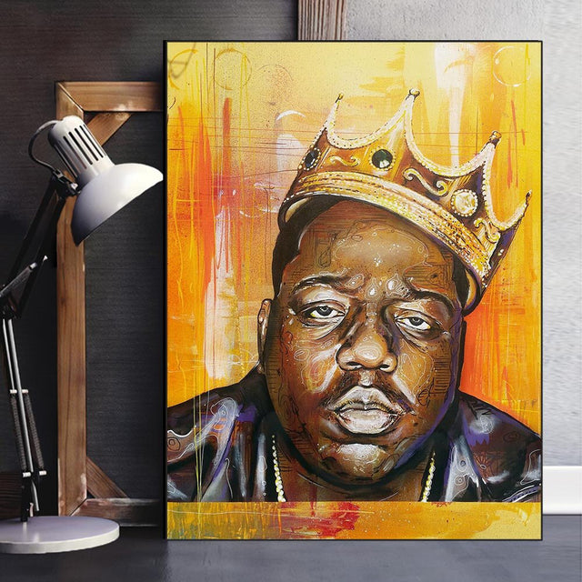 ChandeliersDecor.com-Musicians Wall Art-Famous Rapper Singer: Biggie Smalls Poster Canvas Art